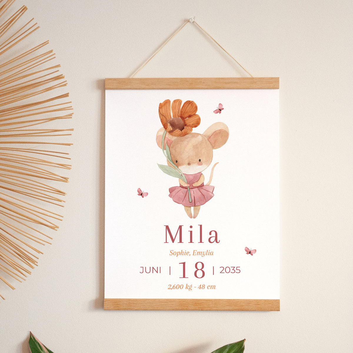 Poster Geburt Porträt Lilli die Maus foto