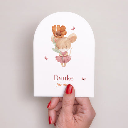 Dankeskarte Geburt Kleine Arche Lilli die Maus foto N° 2
