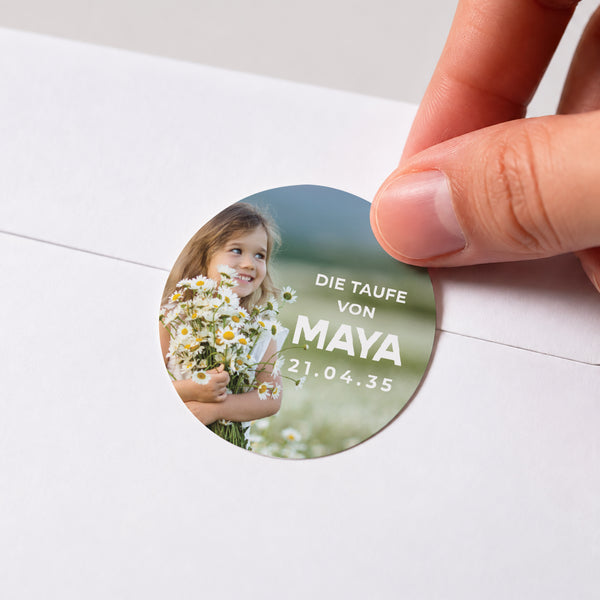 Sticker Taufe Rund Vinyl der Hoffnung foto