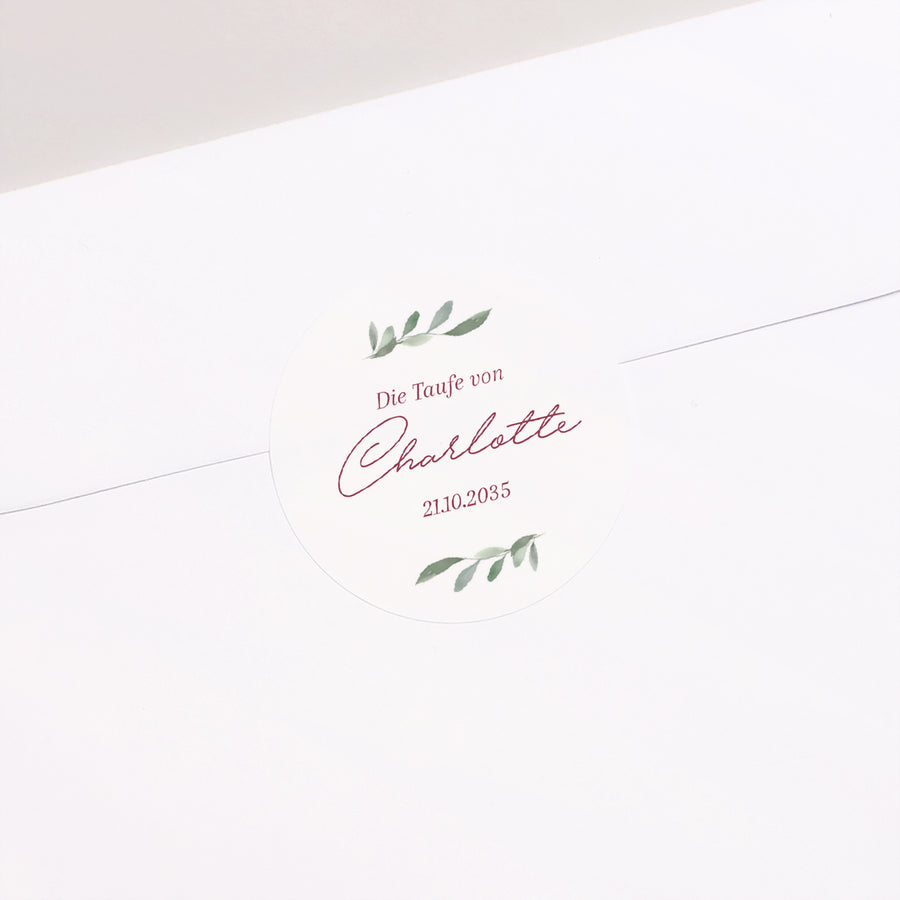 Sticker Taufe Rund Gertrude foto