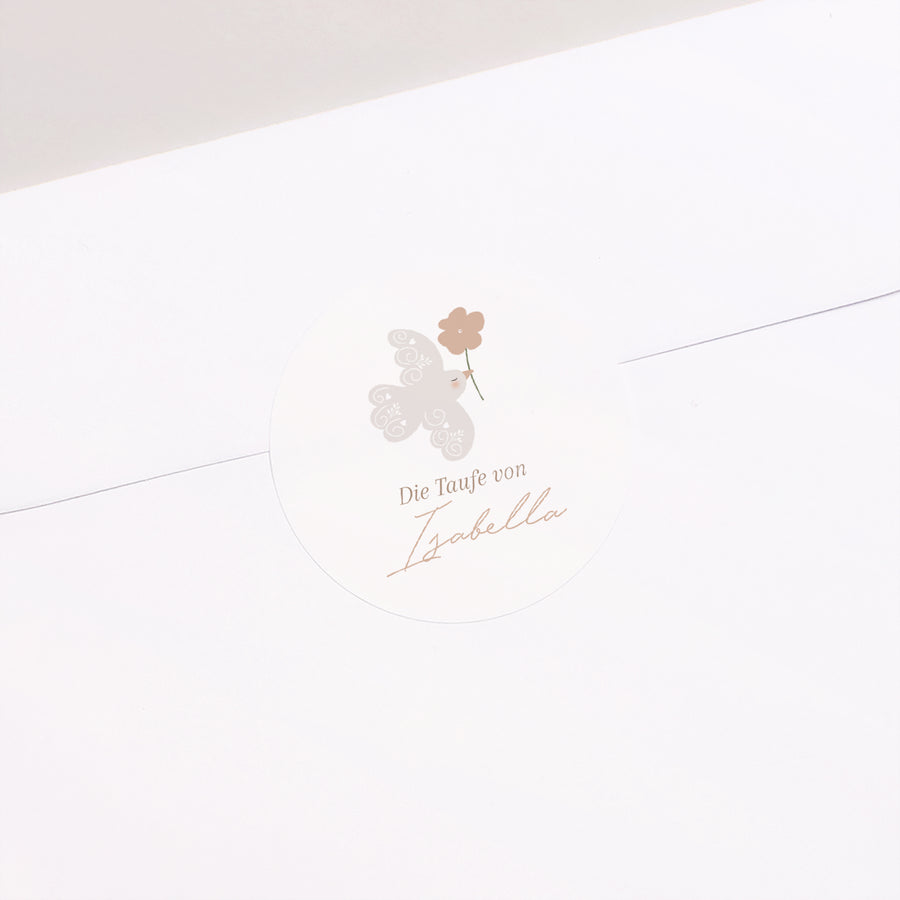 Sticker Taufe Rund foto