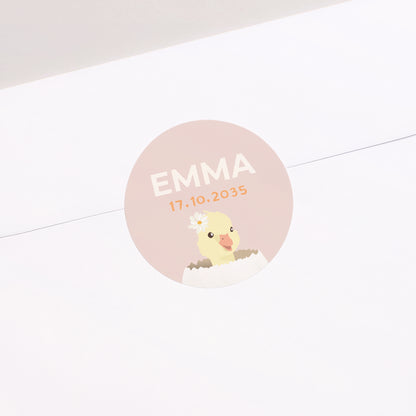 Sticker Geburt Rund Schlupf foto N° 1