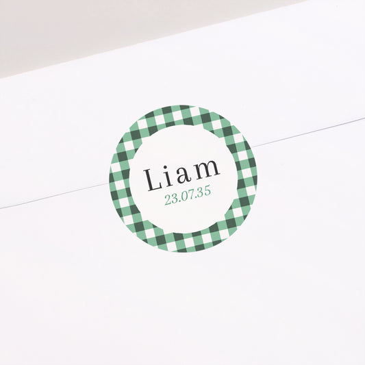 Sticker Geburt Rund Lebensmosaik foto