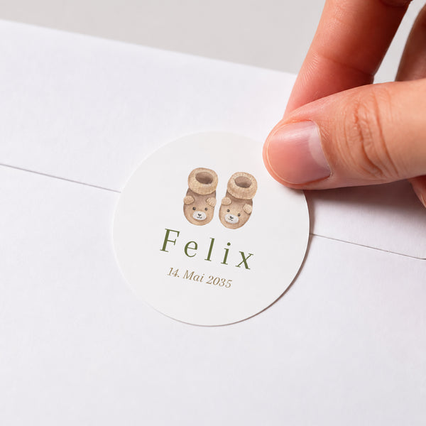 Sticker Geburt Rund Kleines Stück Liebe foto