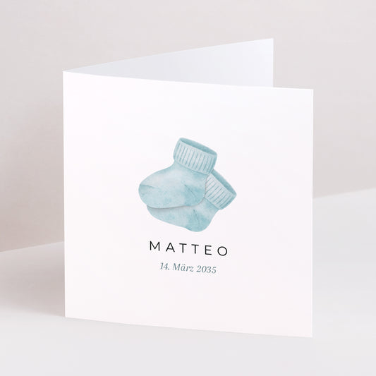 Geburtskarte Doppelflügiges Quadrat Im Laufe der kleinen Maschen foto