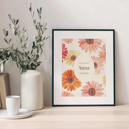 Poster Geburt Porträt Ein Liebesblatt foto