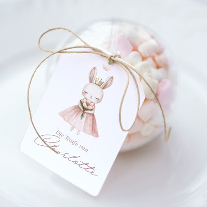 Geschenkbox Taufe Ball mit Wimpel-Etikett Prinzessin des geheimen Gartens foto N° 1