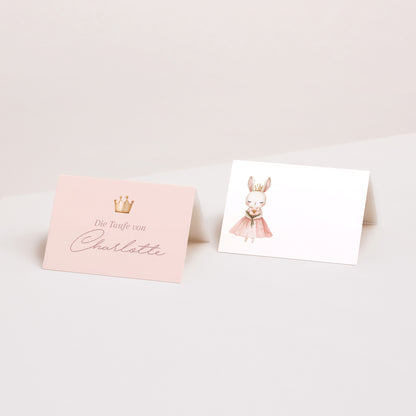Tischkarten Taufe Quer Prinzessin des geheimen Gartens foto N° 1