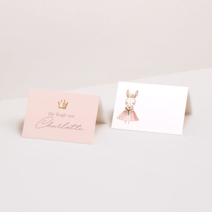 Tischkarten Taufe Quer Prinzessin des geheimen Gartens foto