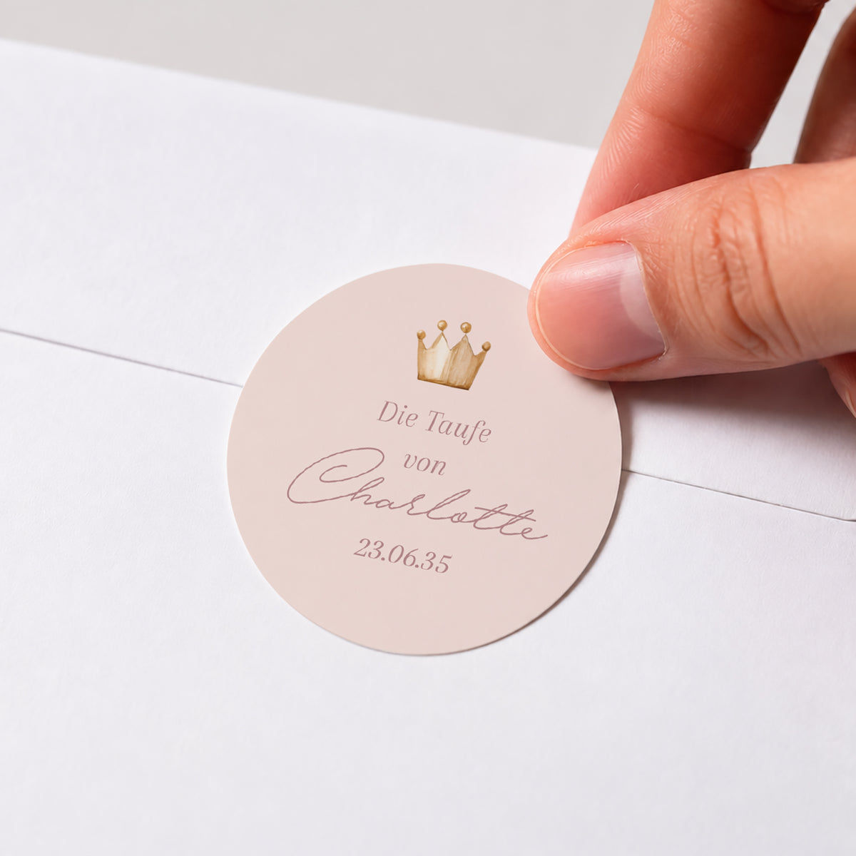Sticker Taufe Rund Prinzessin des geheimen Gartens foto