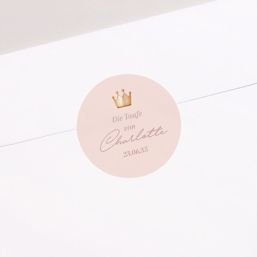 Sticker Taufe Rund Prinzessin des geheimen Gartens foto
