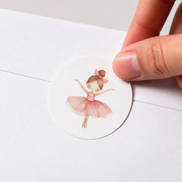 Sticker Taufe Rund Das Ballett des Lebens foto