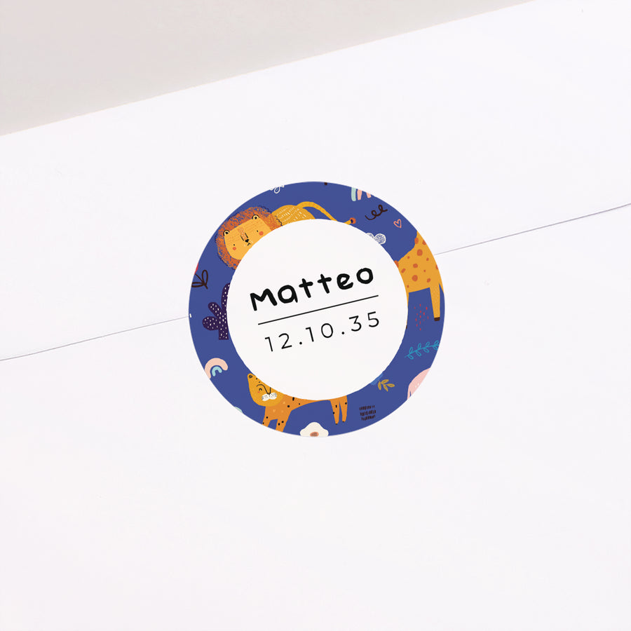 Sticker Geburt Rund Die Dschungelbewohner foto