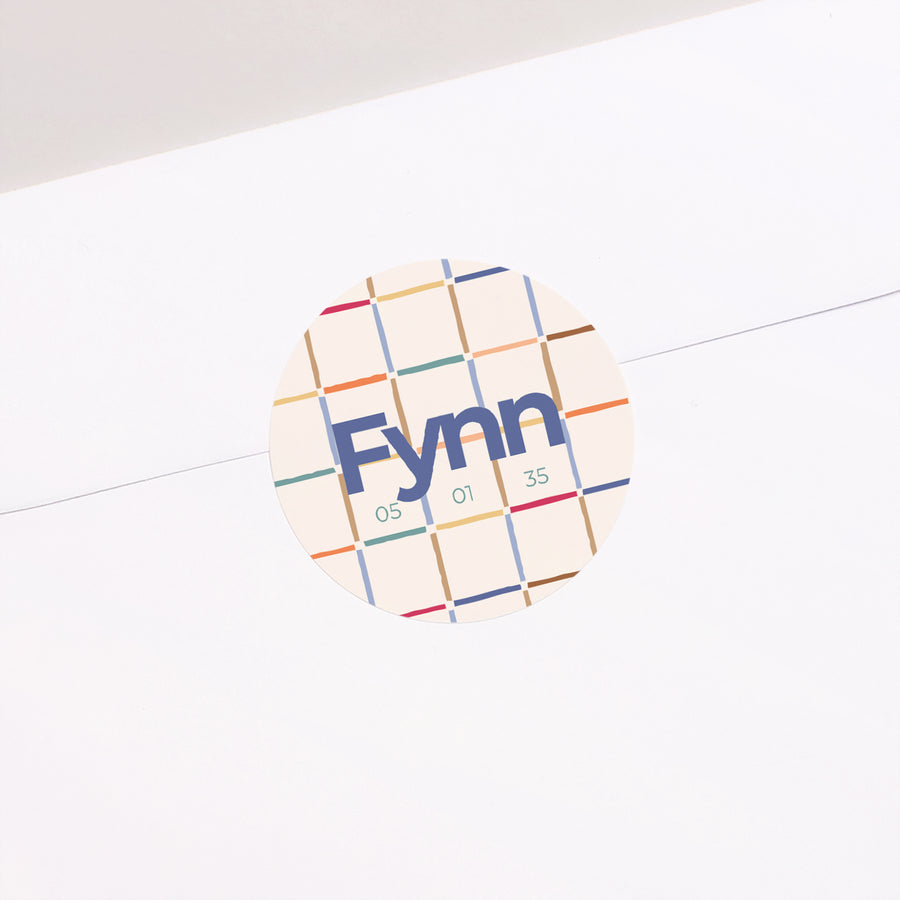 Sticker Geburt Rund Quadrat foto