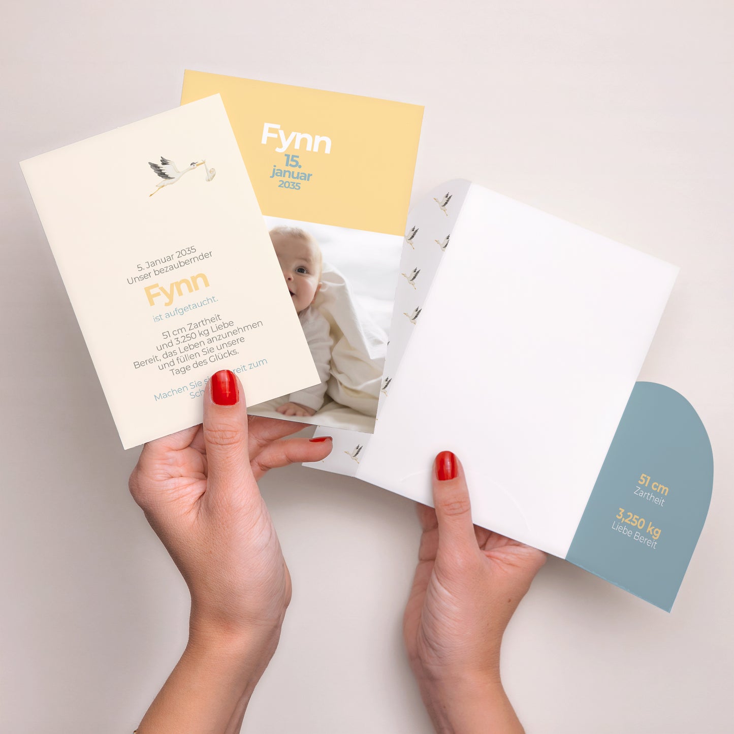 Geburtskarte Hülle für 2 Karten Sonderlieferung foto N° 4