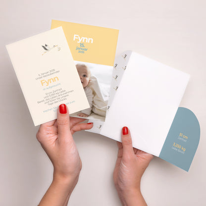 Geburtskarte Hülle für 2 Karten Sonderlieferung foto N° 4