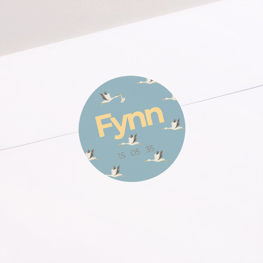 Sticker Geburt Rund Sonderlieferung foto