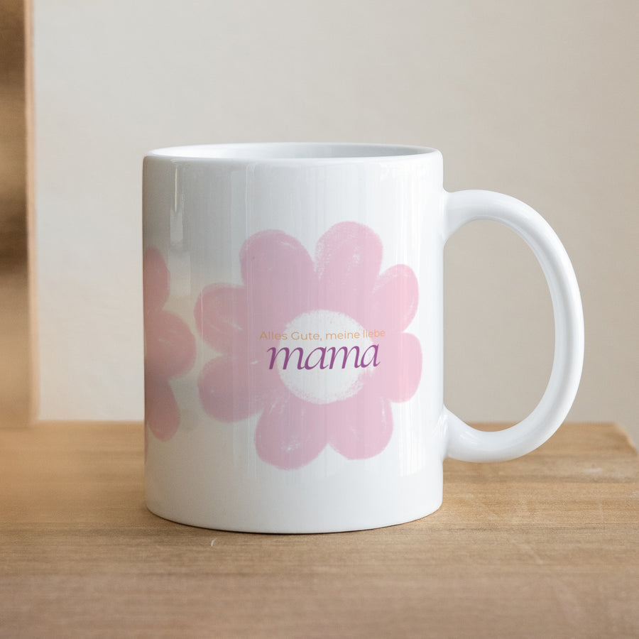 Tasse Objekte Weiß Grosse Blumen foto