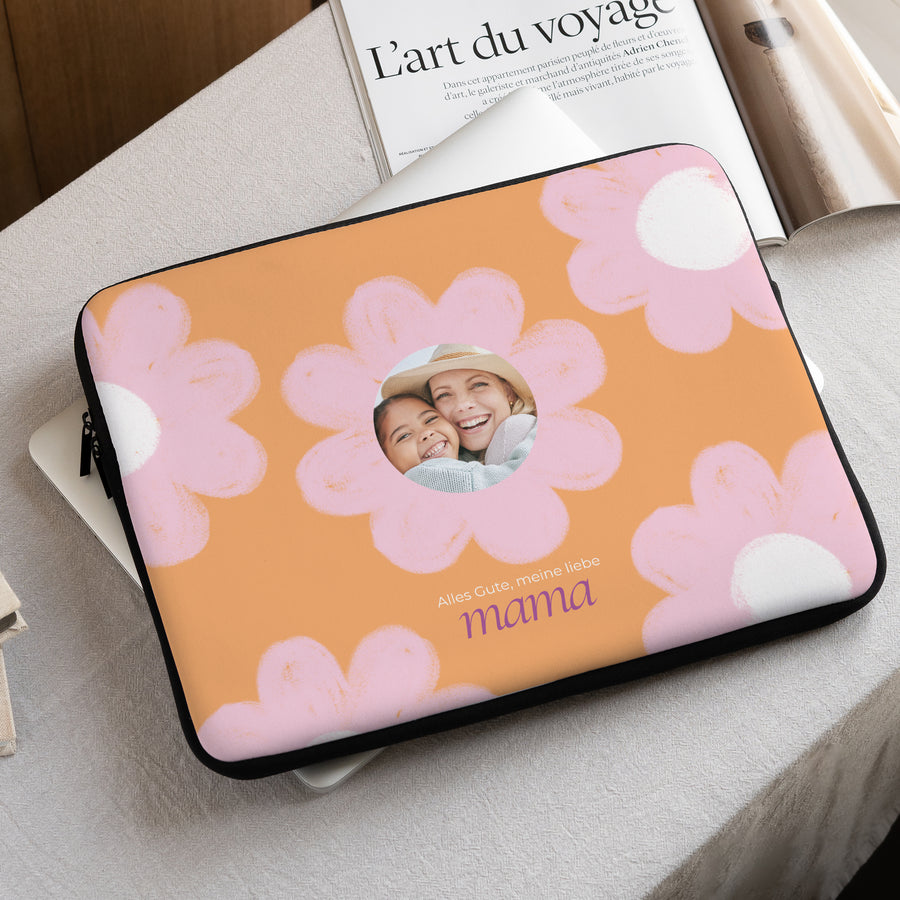 Laptophülle Objekte 15 Zoll Grosse Blumen foto