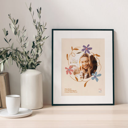 Poster Objekte Porträt Blumenkranz foto N° 1