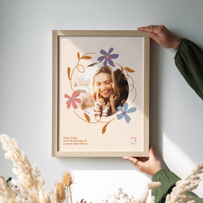 Poster Objekte Porträt Blumenkranz foto N° 2