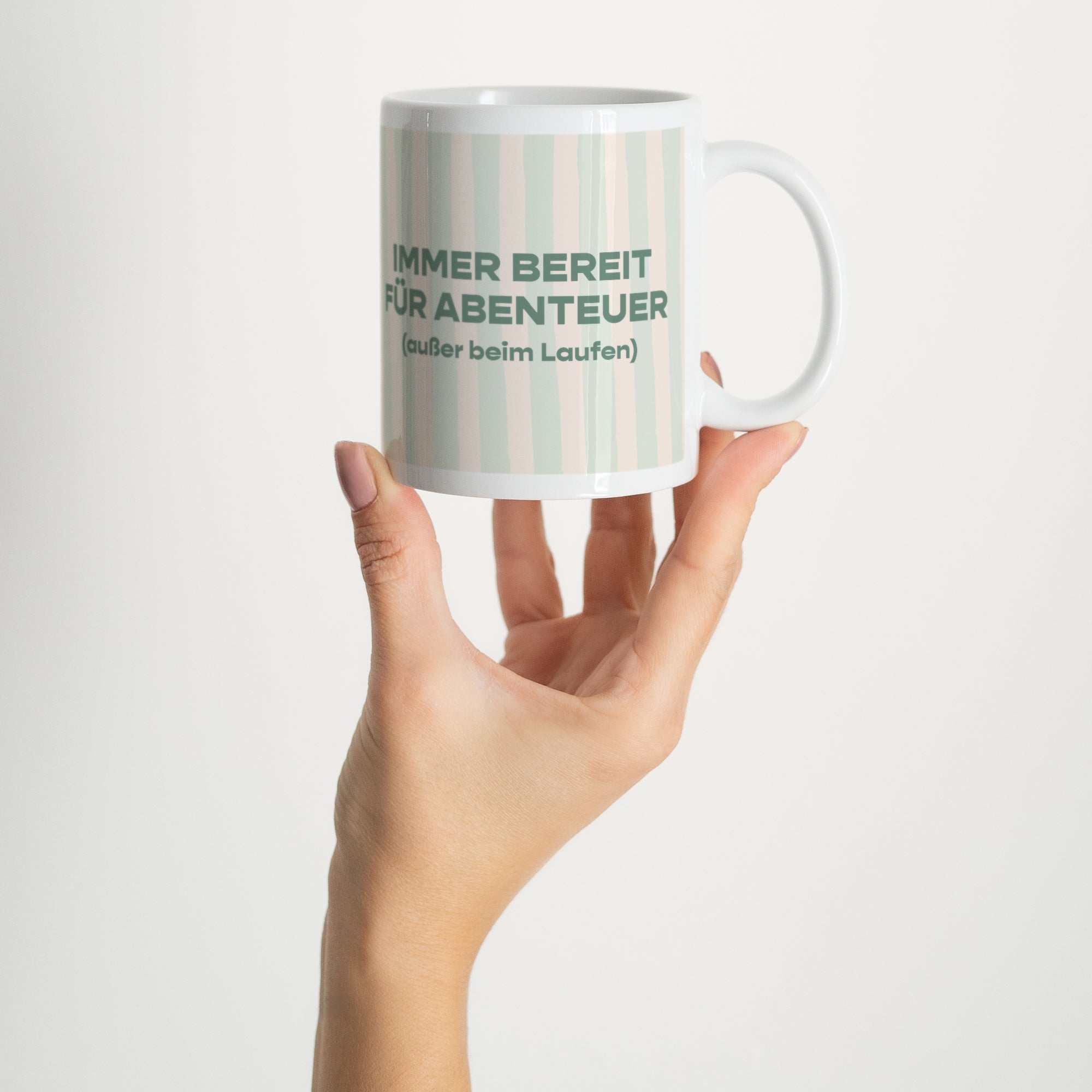 Tasse Objekte Weiß Immer bereit für Abenteuer foto N° 2