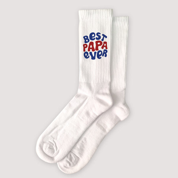Herrensocken Weiße Bester Papa aller Zeiten foto