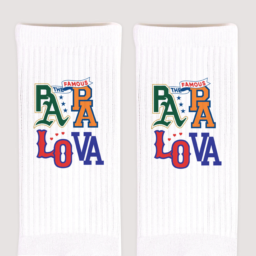 Herrensocken Weiße Papa Lova Liga foto N° 3
