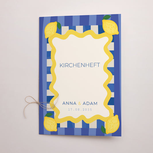 Kirchenheft Hochzeit Doppelflügel Ein Hauch von Mittelmeer foto