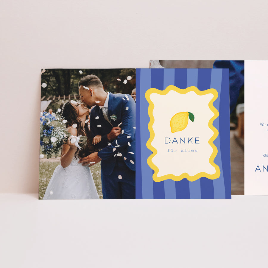 Dankeskarte Hochzeit Landschaft Ein Hauch von Mittelmeer foto