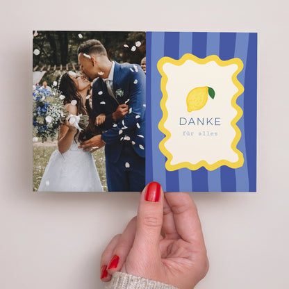 Dankeskarte Hochzeit Landschaft Ein Hauch von Mittelmeer foto N° 3