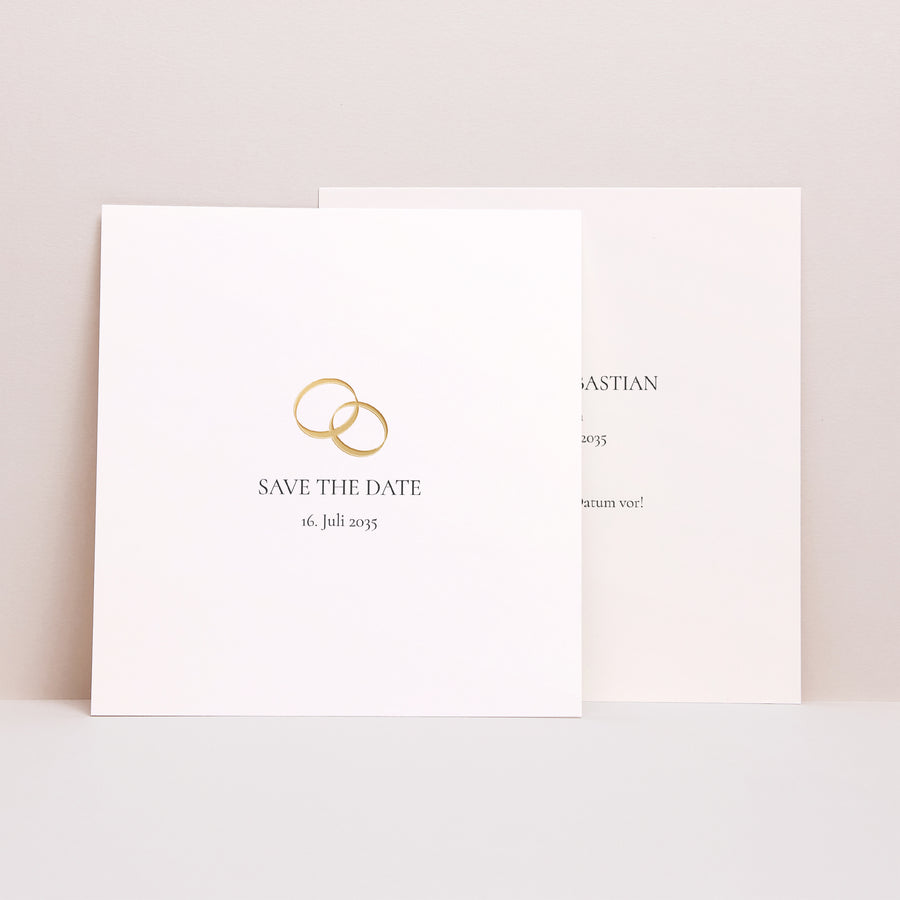 Save the date Karte Hochzeit Quadrat Goldene Eid foto