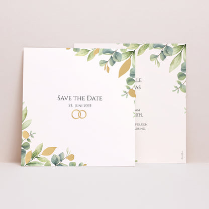 Save the date Karte Hochzeit Quadrat foto N° 1