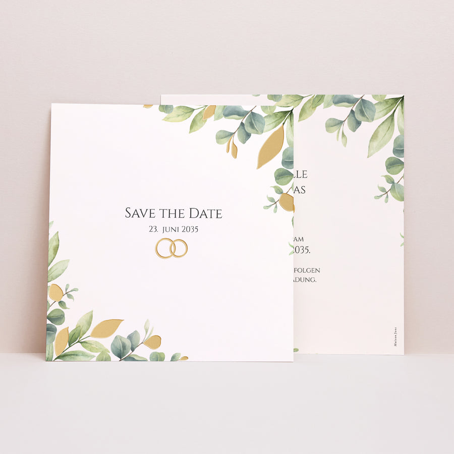 Save the date Karte Hochzeit Quadrat foto