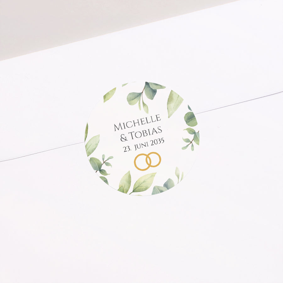 Sticker Hochzeit Rund foto