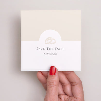 Save the date Karte Hochzeit Quadrat Sanfte Harmonie foto N° 2