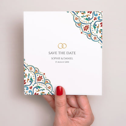 Save the date Karte Hochzeit Quadrat Liebe aus dem Osten foto N° 2
