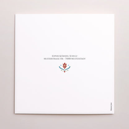 Dankeskarte Hochzeit Doppelflügelfenster Liebe aus dem Osten foto N° 3