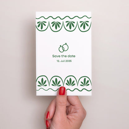 Save the date Karte Hochzeit PortraitPorträt Botanische Hochzeiten foto N° 2