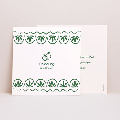 Beilegekarte Hochzeit Einfaches Quadrat Botanische Hochzeiten foto N° 1