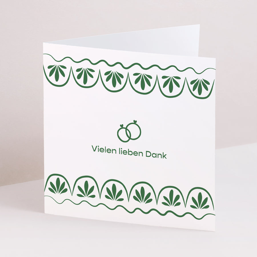 Dankeskarte Hochzeit Doppelflügelfenster Botanische Hochzeiten foto