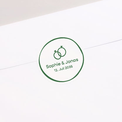 Sticker Hochzeit Rund Botanische Hochzeiten foto N° 1