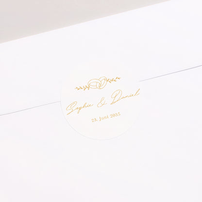 Sticker Hochzeit Rund Liebesallianzen foto N° 1