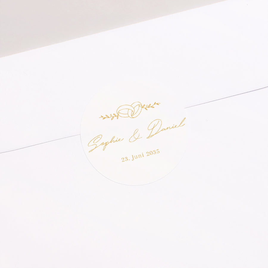 Sticker Hochzeit Rund Liebesallianzen foto