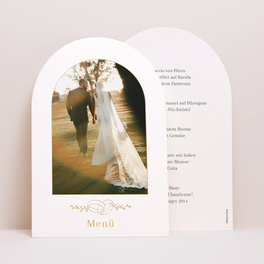 Menükarte Hochzeit Arche Liebesallianzen II foto