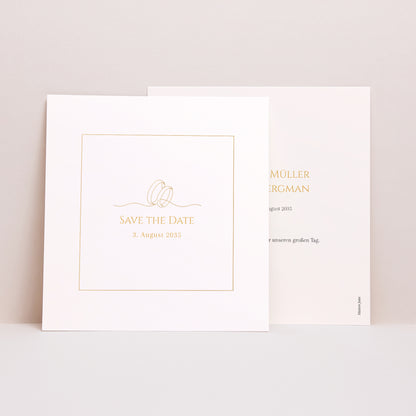 Save the date Karte Hochzeit Quadrat Im Laufe unserer Wünsche foto N° 1