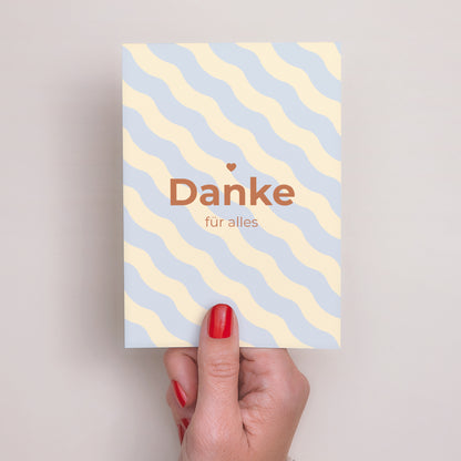 Dankeskarte Geburt Porträt Bunte Wellen Jungs foto N° 2