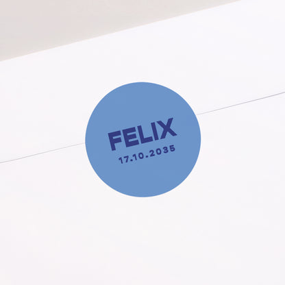 Sticker Geburt Rund Erwachen in Farben foto N° 1