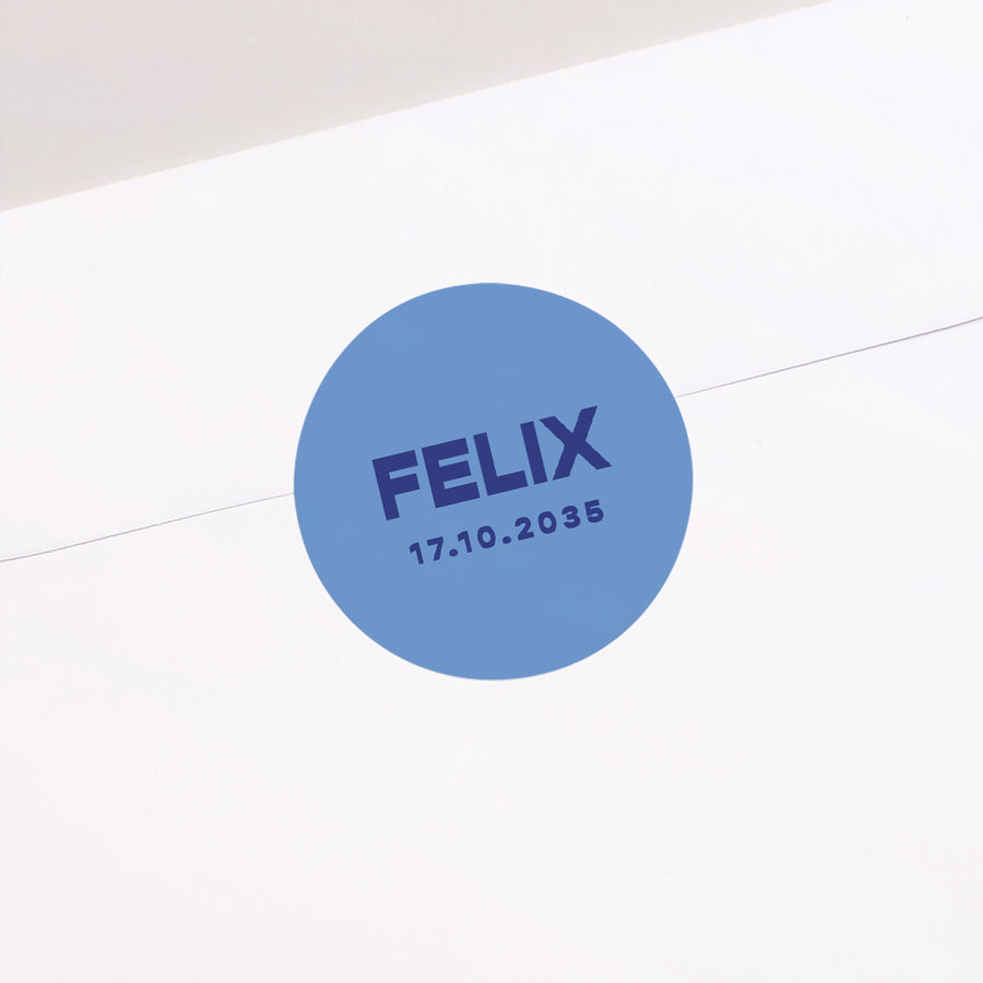 Sticker Geburt Rund Erwachen in Farben foto