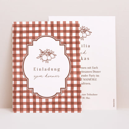 Beilegekarte Hochzeit Porträt Liebliche Liebe foto N° 1